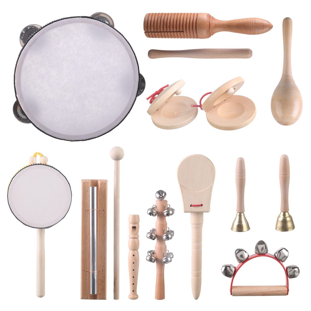 Montessori Learning with Toys, Assorted Wooden Musical Instruments