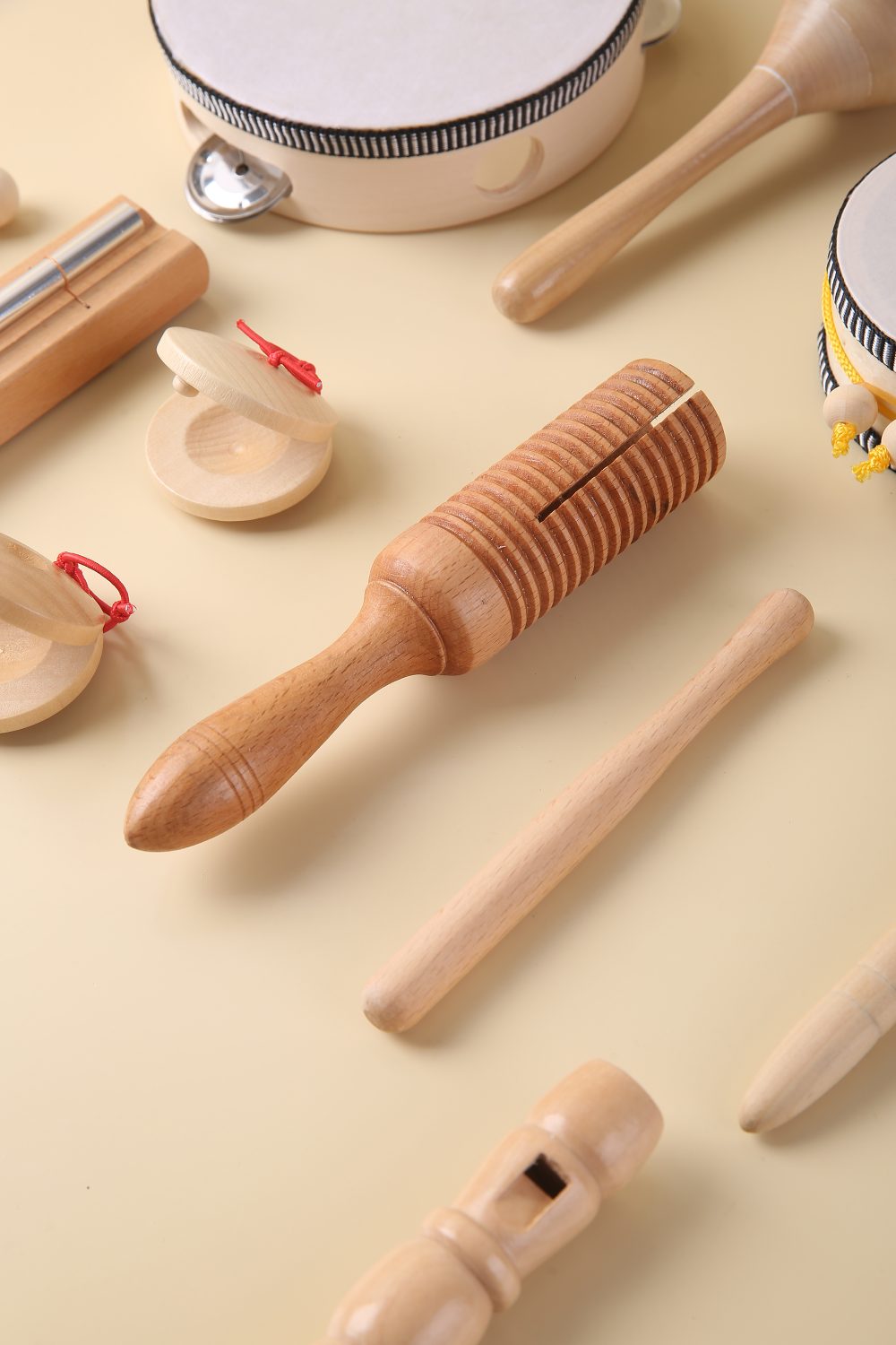 Montessori Learning with Toys, Assorted Wooden Musical Instruments