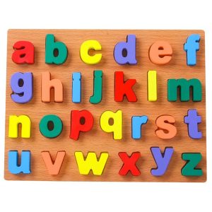 Montessori Learning with Toys, Learning Lowercase Letters Wooden Activity Board