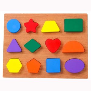 Montessori Learning with Toys, Learning Shapes Wooden Activity Board