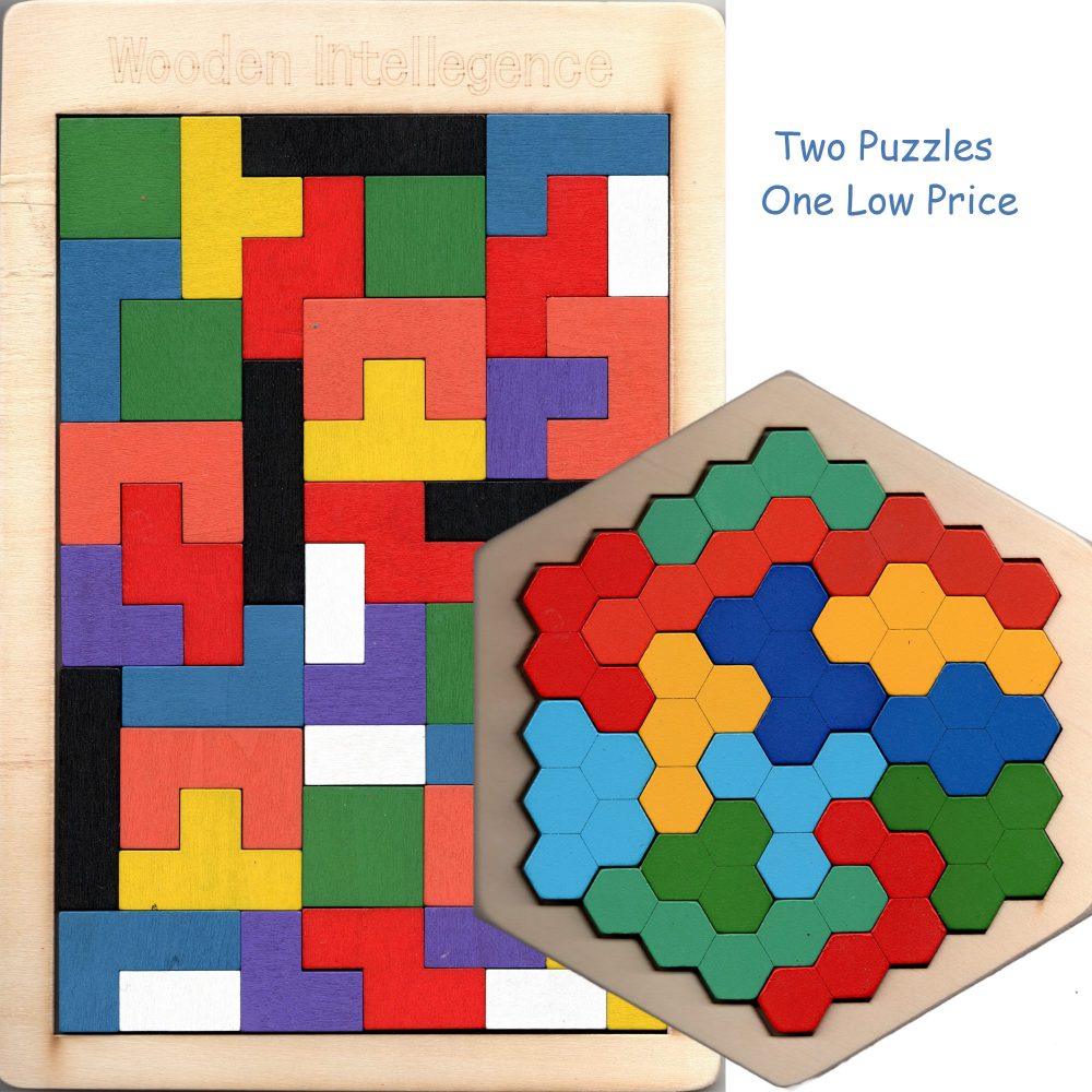 Tetris Wooden Puzzle, Montessori Learning with Toys